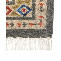 Dywan wełniany kilim140 x 200 cm wielokolorowy URTSADZOR