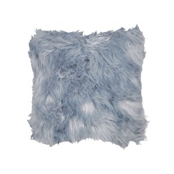 Zestaw 2 poduszek dekoracyjnych LUBHA Sztuczne futro 42 x 42 cm Ciemnoniebieski Jednolity