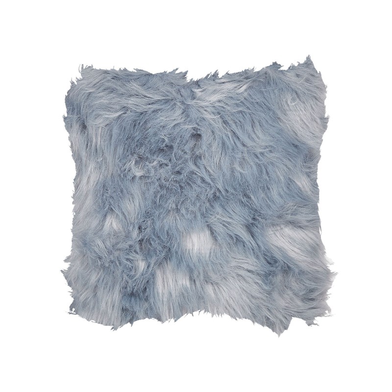 Zestaw 2 poduszek dekoracyjnych LUBHA Sztuczne futro 42 x 42 cm Ciemnoniebieski Jednolity