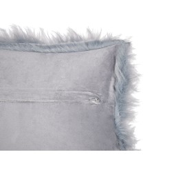 Zestaw 2 poduszek dekoracyjnych LUBHA Sztuczne futro 42 x 42 cm Ciemnoniebieski Jednolity