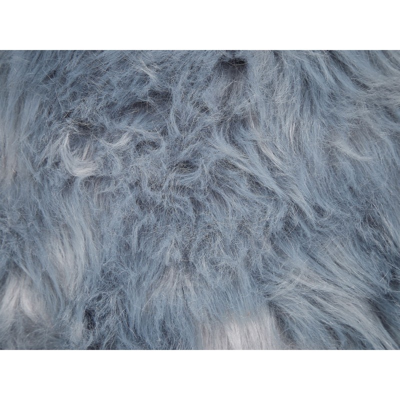 Zestaw 2 poduszek dekoracyjnych LUBHA Sztuczne futro 42 x 42 cm Ciemnoniebieski Jednolity