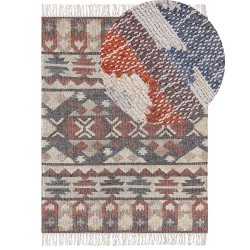 Dywan z juty 140 x 200 cm wielokolorowy KALFA