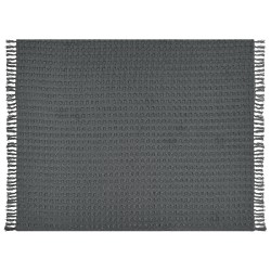 Narzuta na łóżko BERE Bawełna 150 x 200 cm Ciemnoszary