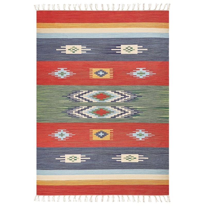 Dywan bawełniany kilim 200 x 300 cm wielokolorowy KAMARIS