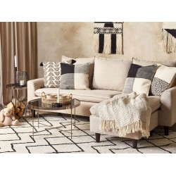 Zestaw 2 poduszek dekoracyjnych LAELIA Bawełna 45 x 45 cm Czarny Patchwork