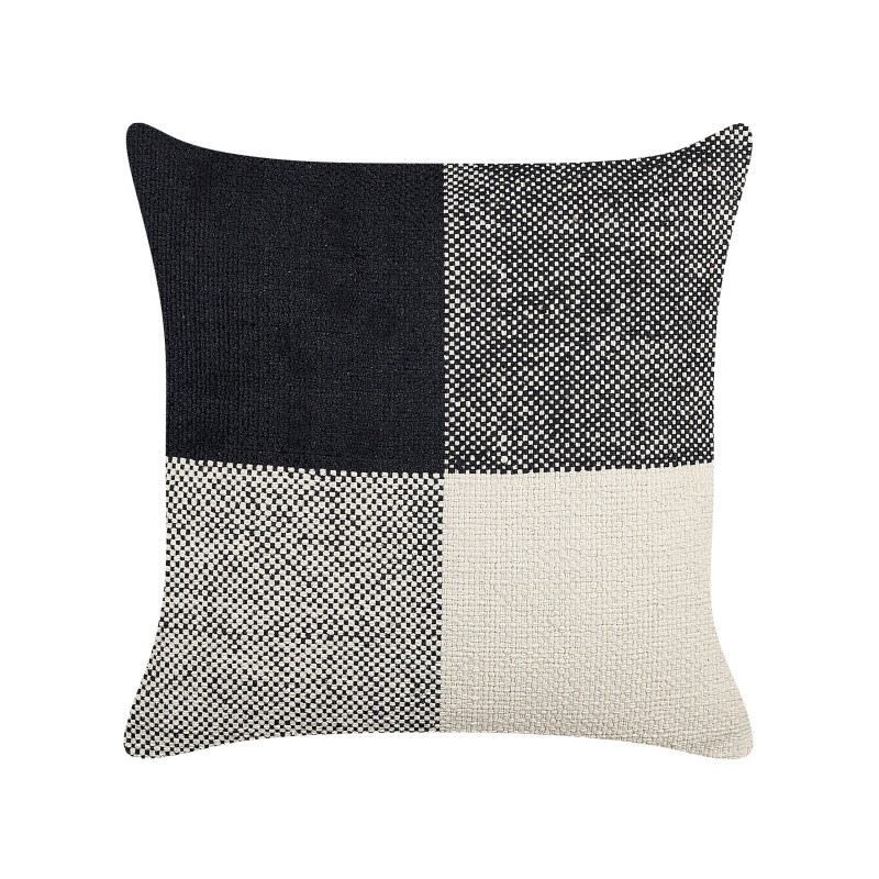 Zestaw 2 poduszek dekoracyjnych LAELIA Bawełna 45 x 45 cm Czarny Patchwork