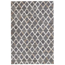 Dywan skórzany 140 x 200 cm szaro-beżowy ROLUNAY