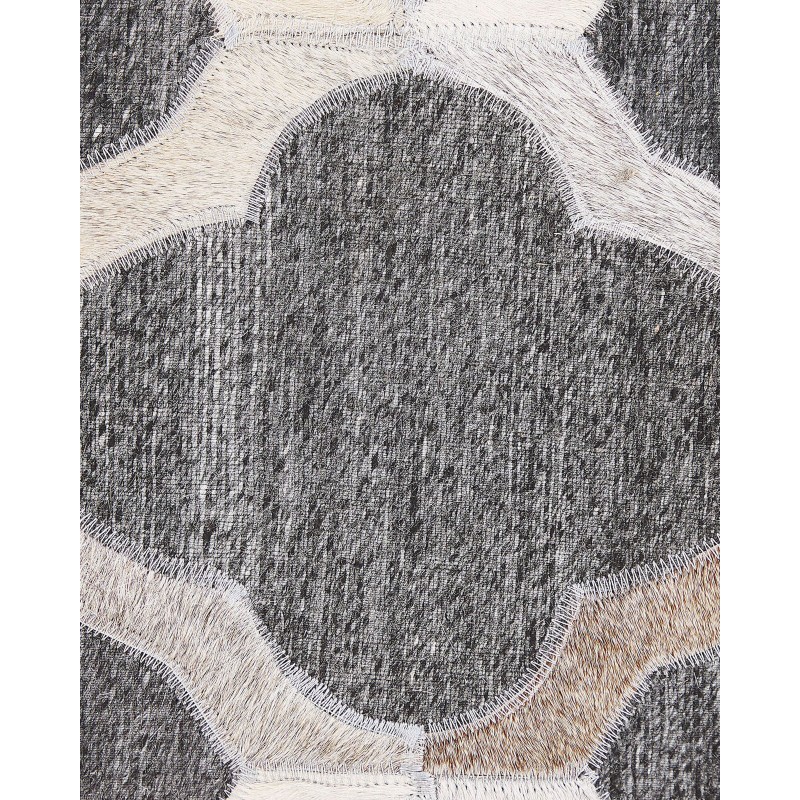 Dywan skórzany 140 x 200 cm szaro-beżowy ROLUNAY