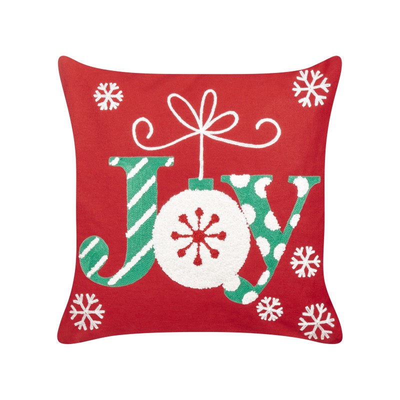 Zestaw 2 poduszek dekoracyjnych GINGERBREAD Bawełna 45 x 45 cm Czerwony Wzór świąteczny