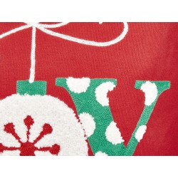 Zestaw 2 poduszek dekoracyjnych GINGERBREAD Bawełna 45 x 45 cm Czerwony Wzór świąteczny