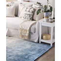 Dywan wiskozowy 200 x 200 cm niebiesko-szary ERCIS