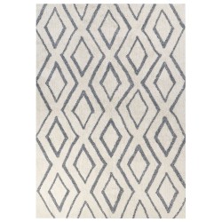 Dywan bawełniany 160 x 230 cm złamana biel z niebieskim MENDERES