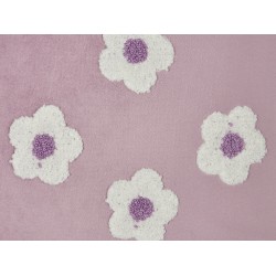 2 welurowe poduszki dekoracyjne haftowane w kwiaty 45 x 45 cm fioletowe ECHINACEA