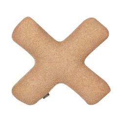 Zestaw 2 poduszek dekoracyjnych HESPERIS Boucle Jasnobrązowy Jednolity