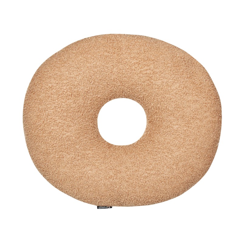 Zestaw 2 poduszek dekoracyjnych HESPERIS Boucle Jasnobrązowy Jednolity