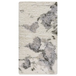 Dywan shaggy 80 x 150 cm biało-szary SEVAN