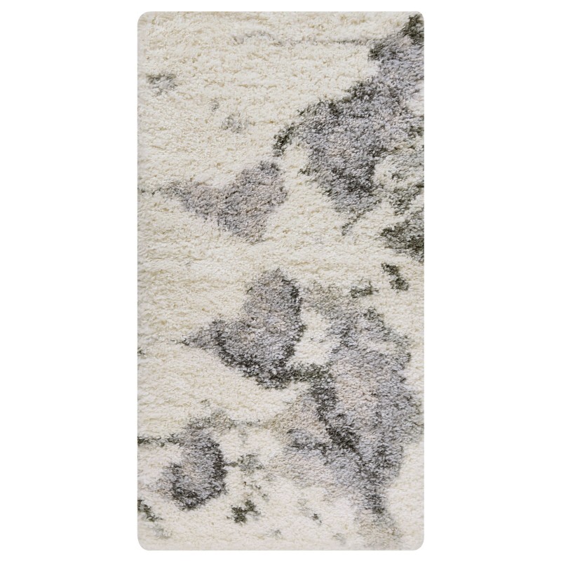 Dywan shaggy 80 x 150 cm biało-szary SEVAN