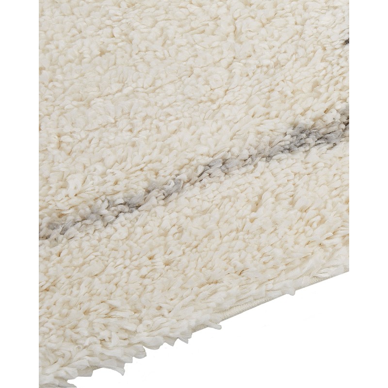 Dywan shaggy 80 x 150 cm biało-szary SEVAN