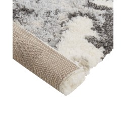 Dywan shaggy 80 x 150 cm biało-szary SEVAN