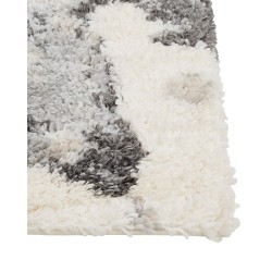 Dywan shaggy 80 x 150 cm biało-szary SEVAN