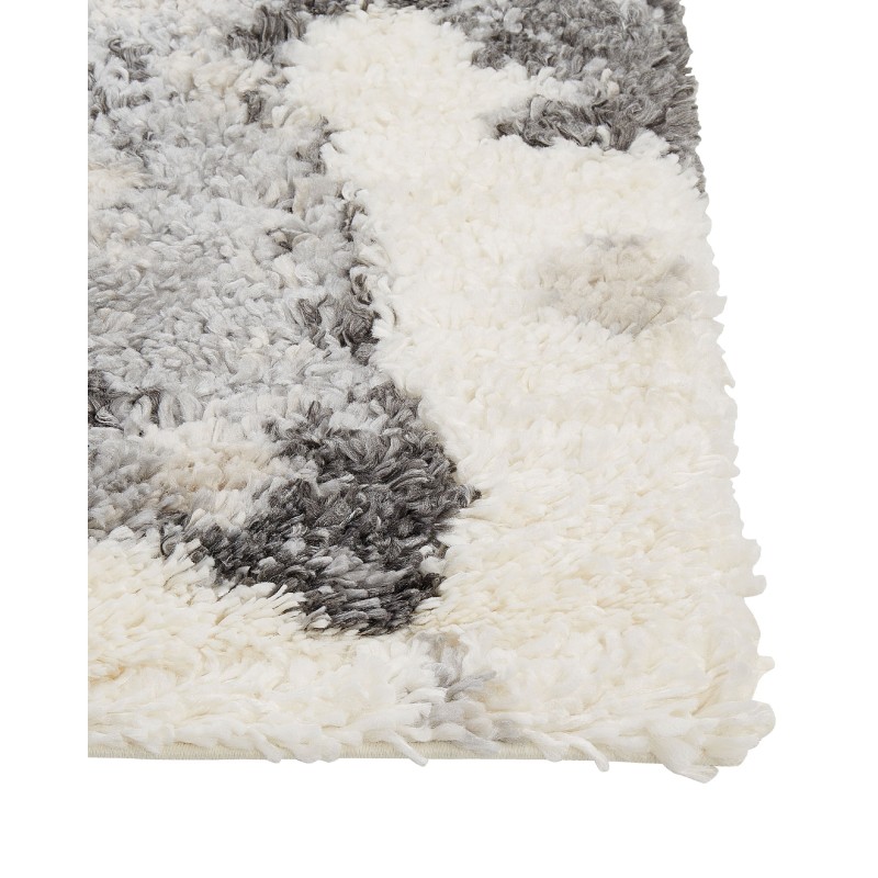 Dywan shaggy 80 x 150 cm biało-szary SEVAN