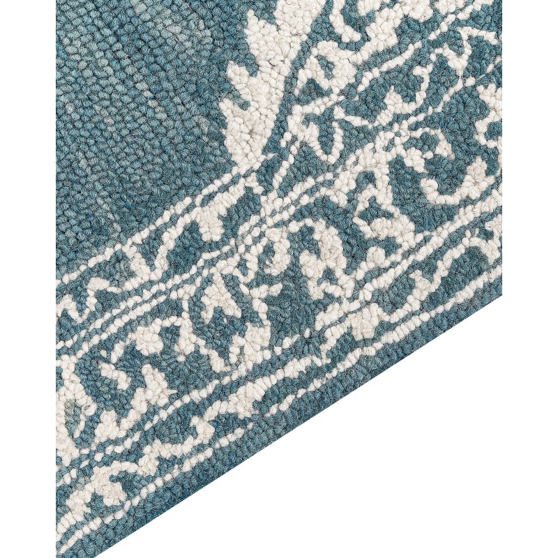 Dywan wełniany 160 x 230 cm biało-niebieski GEVAS