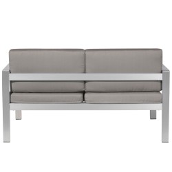 Sofa ogrodowa 2-osobowa ciemnoszara SALERNO