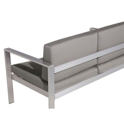 Sofa ogrodowa 2-osobowa ciemnoszara SALERNO