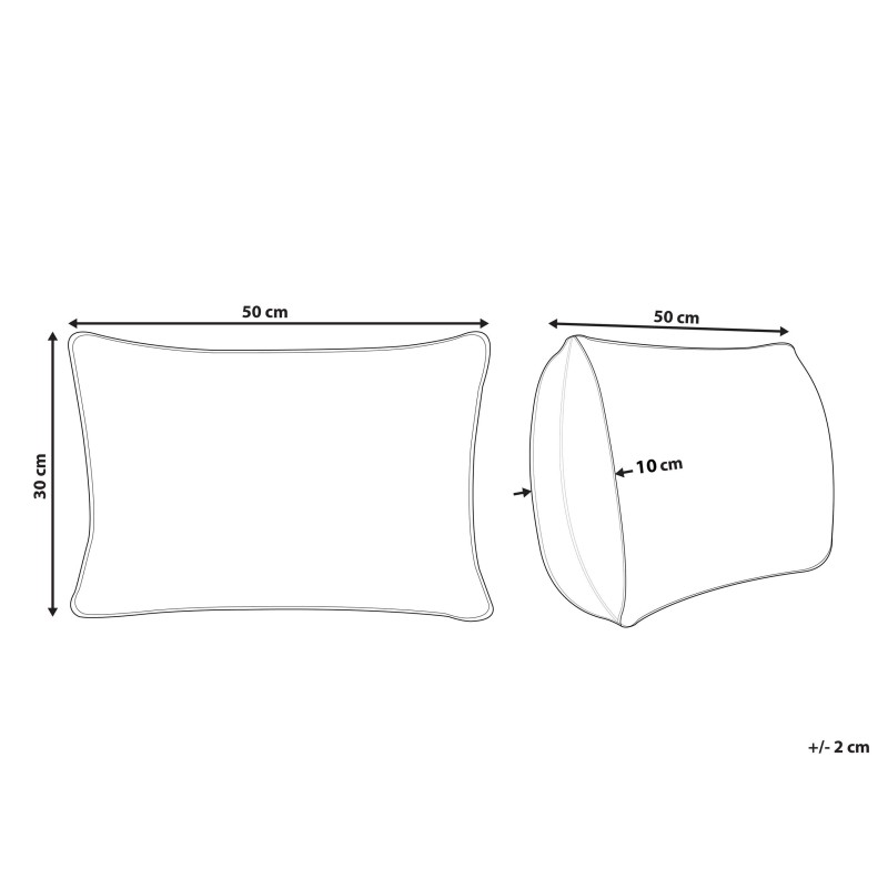 Poduszka dekoracyjna SARON Juta 30 x 50 cm Zielony Wzór orientalny