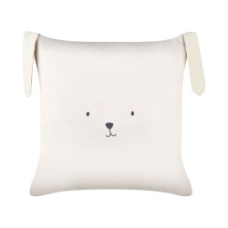 2 bawełniane poduszki dziecięce z motywem królika 45 x 45 cm jasnobeżowe CONEY