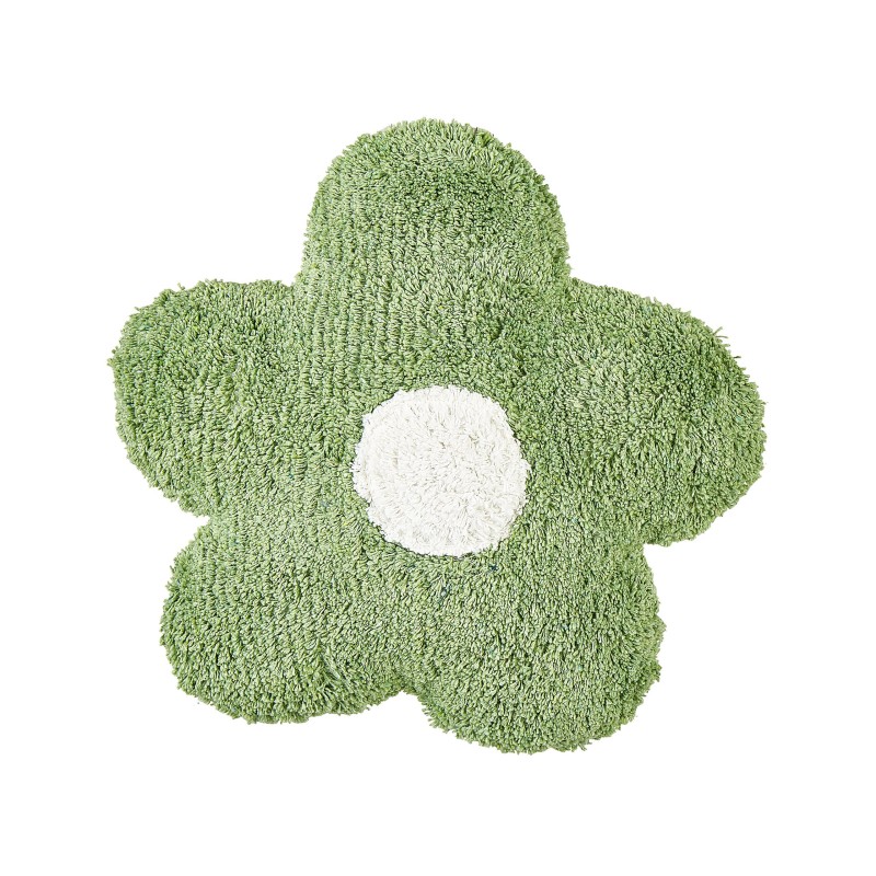 2 bawełniane poduszki dekoracyjne dla dzieci kwiaty 30 x 30 cm zielone SORREL
