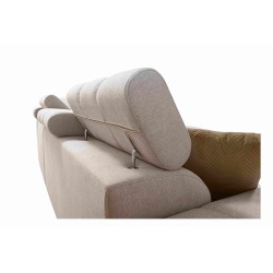 Venna I Mini Corner Sofa with Sleeping Function and USB Port in Plush Fabric, Avra 16
