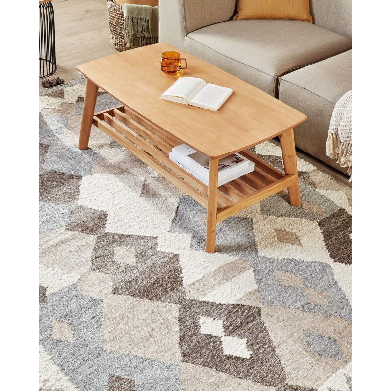 Dywan wełniany kilim 160 x 230 cm wielokolorowy ARALEZ