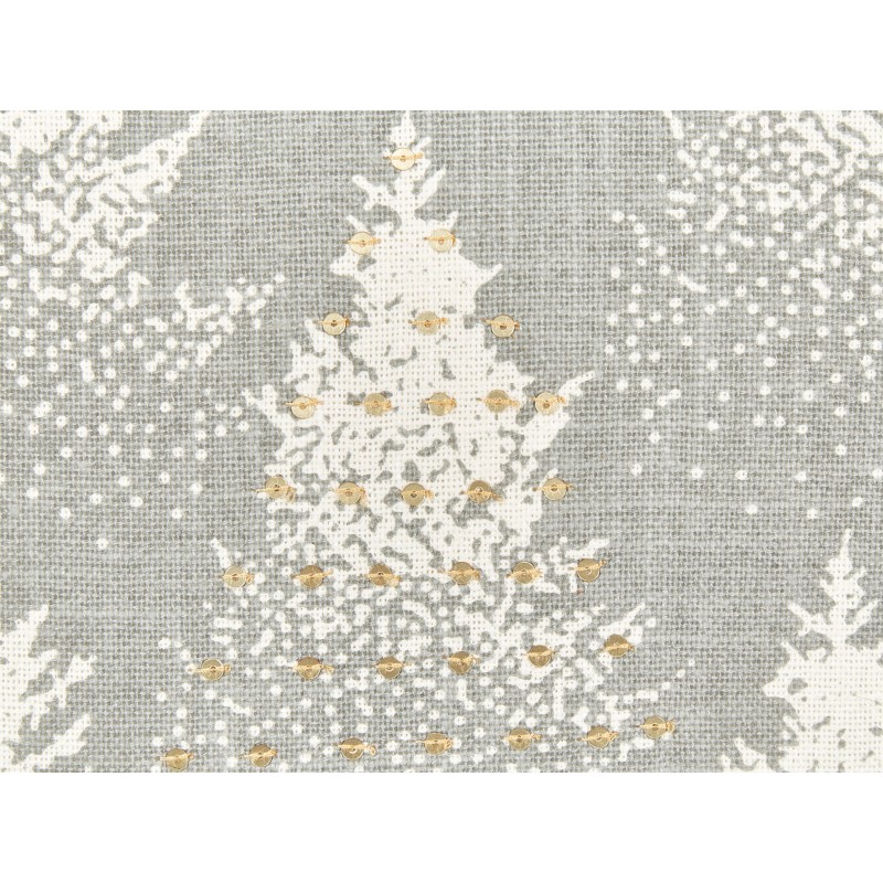 Poduszka dekoracyjna BILLBERGIA Bawełna 45 x 45 cm Szary Wzór świąteczny