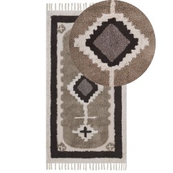 Dywan bawełniany 80 x 150 cm beżowy GEYVE