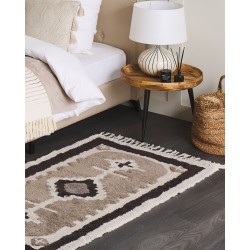 Dywan bawełniany 80 x 150 cm beżowy GEYVE