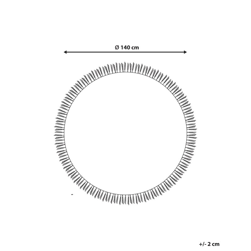 Okrągły dywan wełniany ⌀ 140 cm beżowy BALTALAR