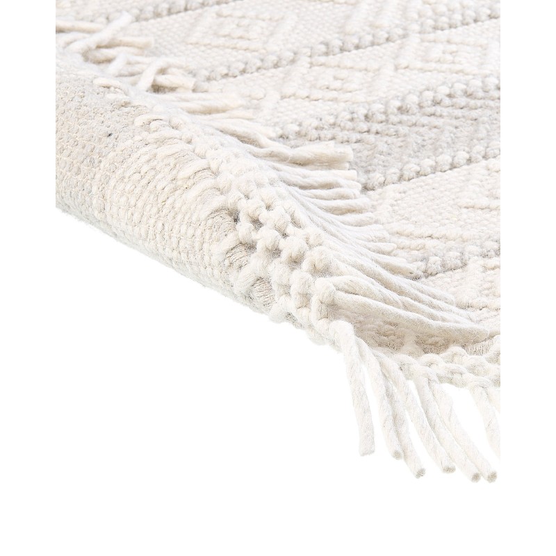 Okrągły dywan wełniany ⌀ 140 cm beżowy BALTALAR