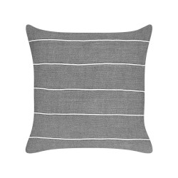 Zestaw 2 poduszek dekoracyjnych MILAS Len 50 x 50 cm Szary W paski