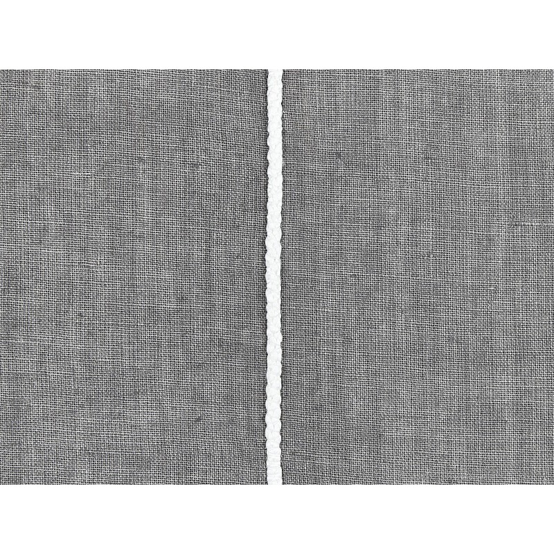 Zestaw 2 poduszek dekoracyjnych MILAS Len 50 x 50 cm Szary W paski