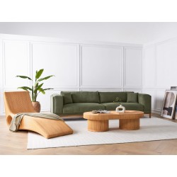 Stolik ogrodowy rattanowy 150 x 70 cm jasne drewno AIROLE