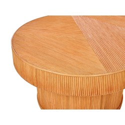 Stolik ogrodowy rattanowy 150 x 70 cm jasne drewno AIROLE