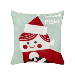 2 poduszki bawełniane motyw świąteczny 45 x 45 cm czerwono-zielone PUDDING
