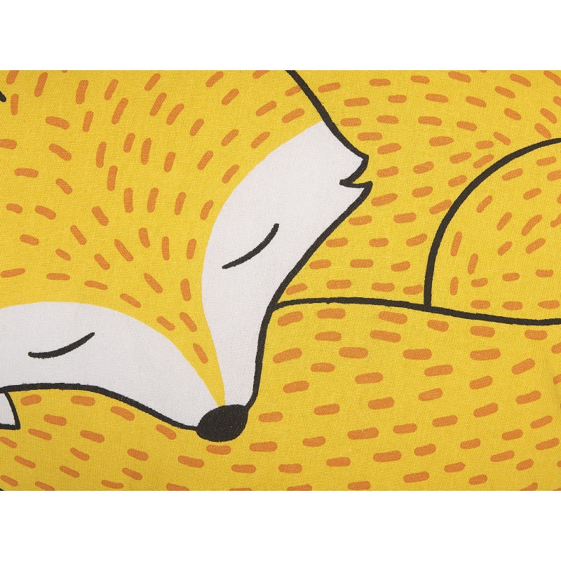 2 bawełniane poduszki dla dzieci lis 50 x 40 cm żółte DHANBAD