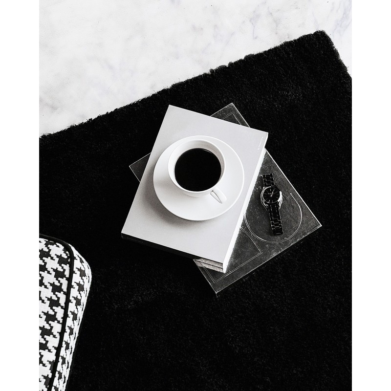 Dywan shaggy 160 x 230 cm czarny DEMRE