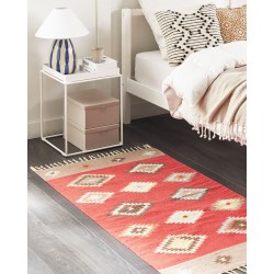 Dywan bawełniany kilim 80 x 150 cm wielokolorowy LORUT