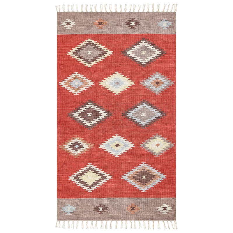 Dywan bawełniany kilim 80 x 150 cm wielokolorowy LORUT