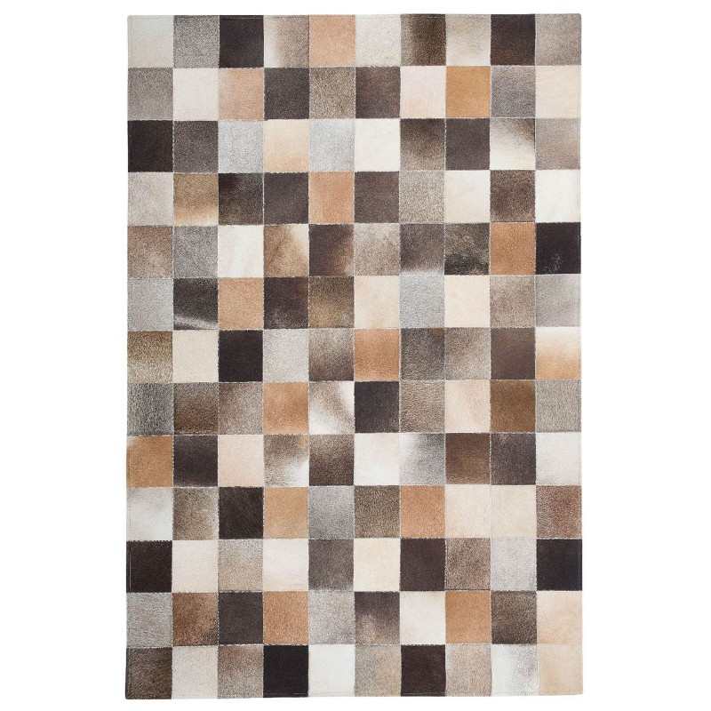 Dywan patchwork skórzany 200 x 300 cm wielokolorowy SOKE