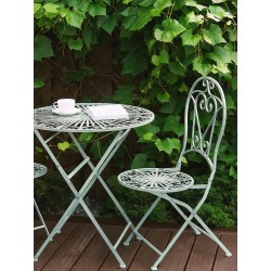 Stolik bistro TRENTO 70 cm 70 cm Metal Jasnozielony