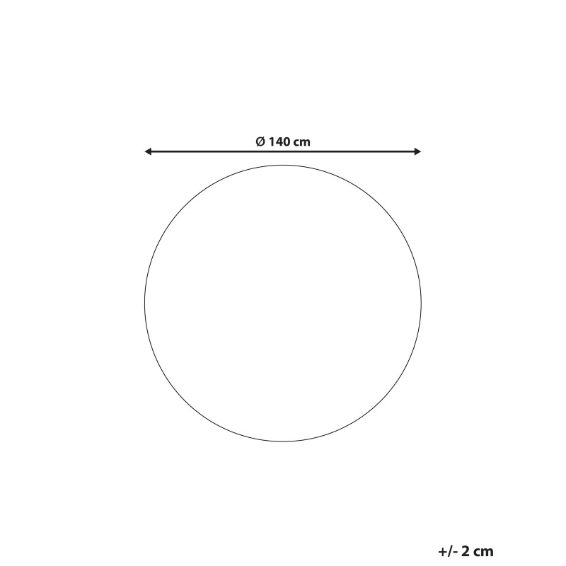 Dywan okrągły bawełniany ø 140 cm beżowy DURG